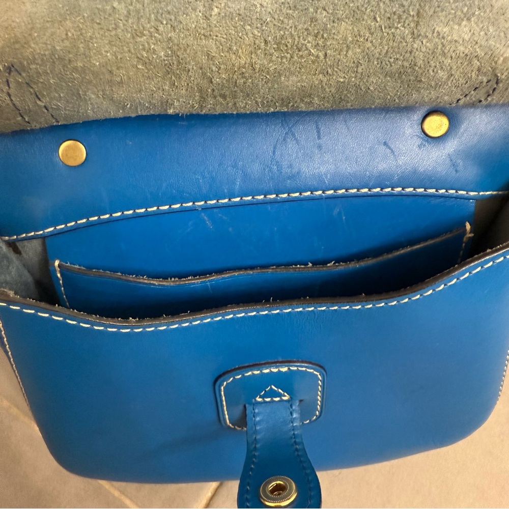 Dooney & Bourke Blue Leather Crossbody Bag - Picture 5 of 9